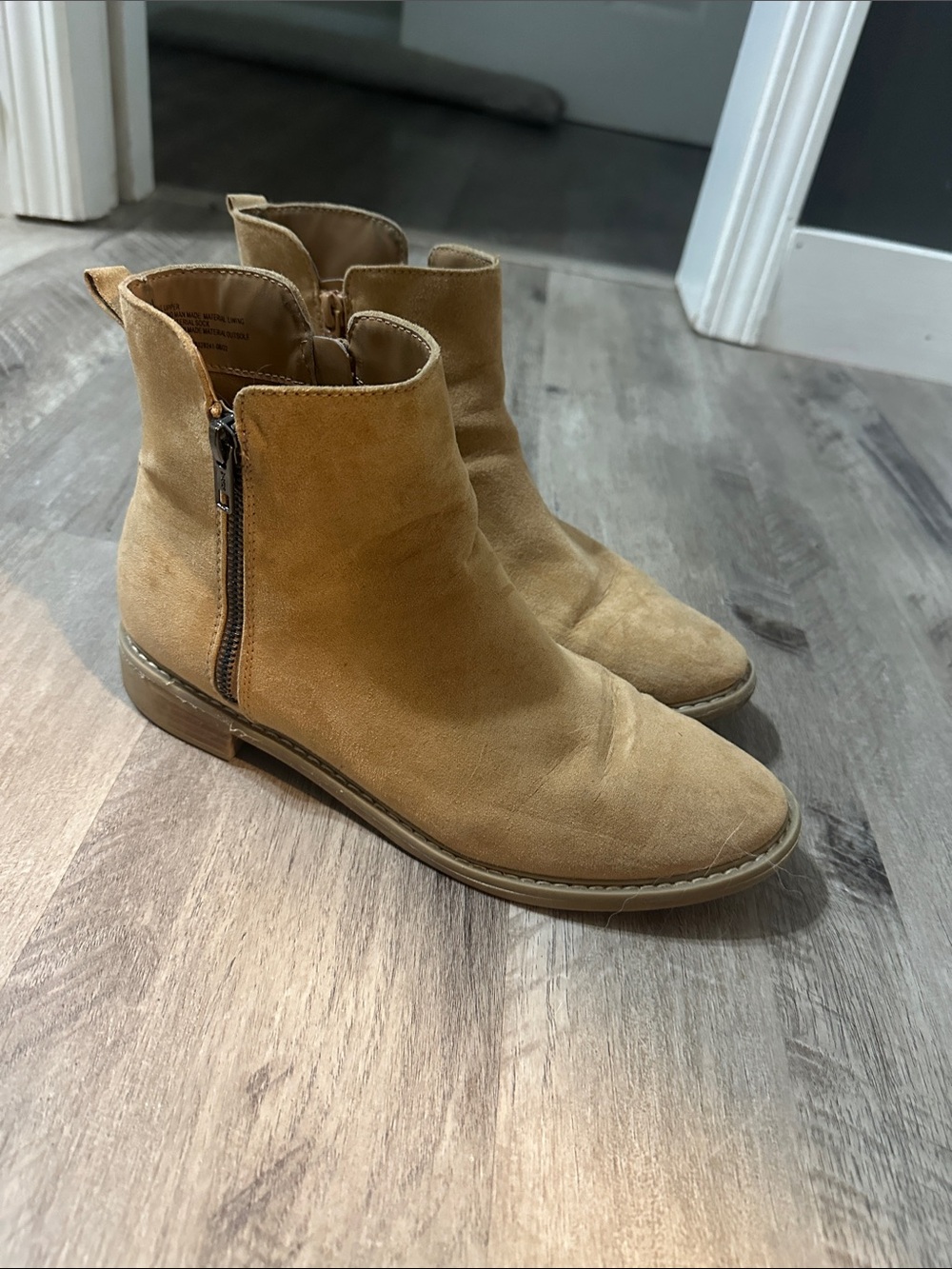 Universal Thread Suede Ankle Boots in Tan